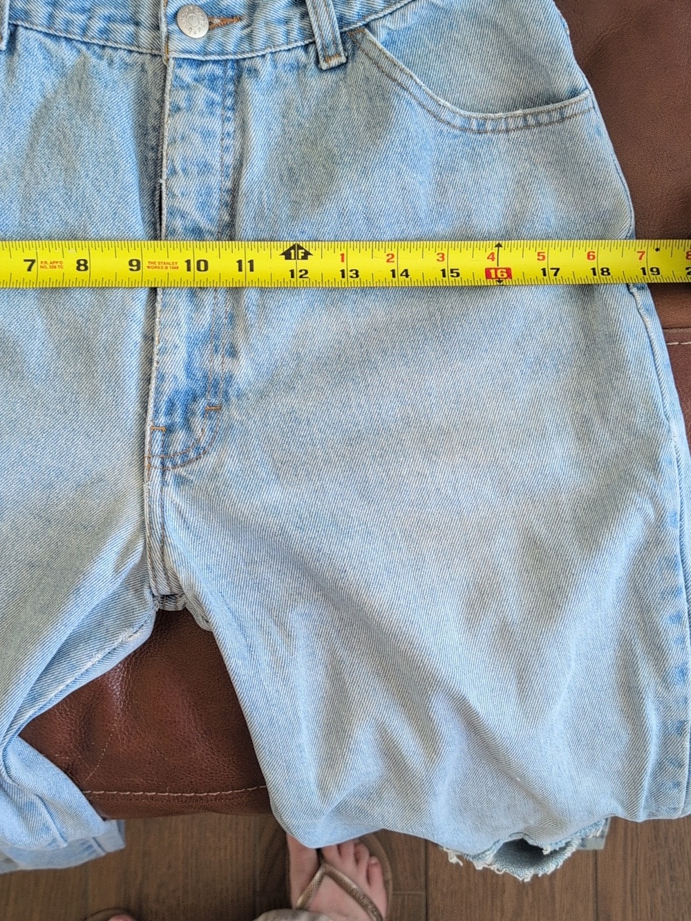 Vintage Bonjour Light Blue Distressed High-Waist Women's Jeans Size 8-10 - Picture 11 of 11